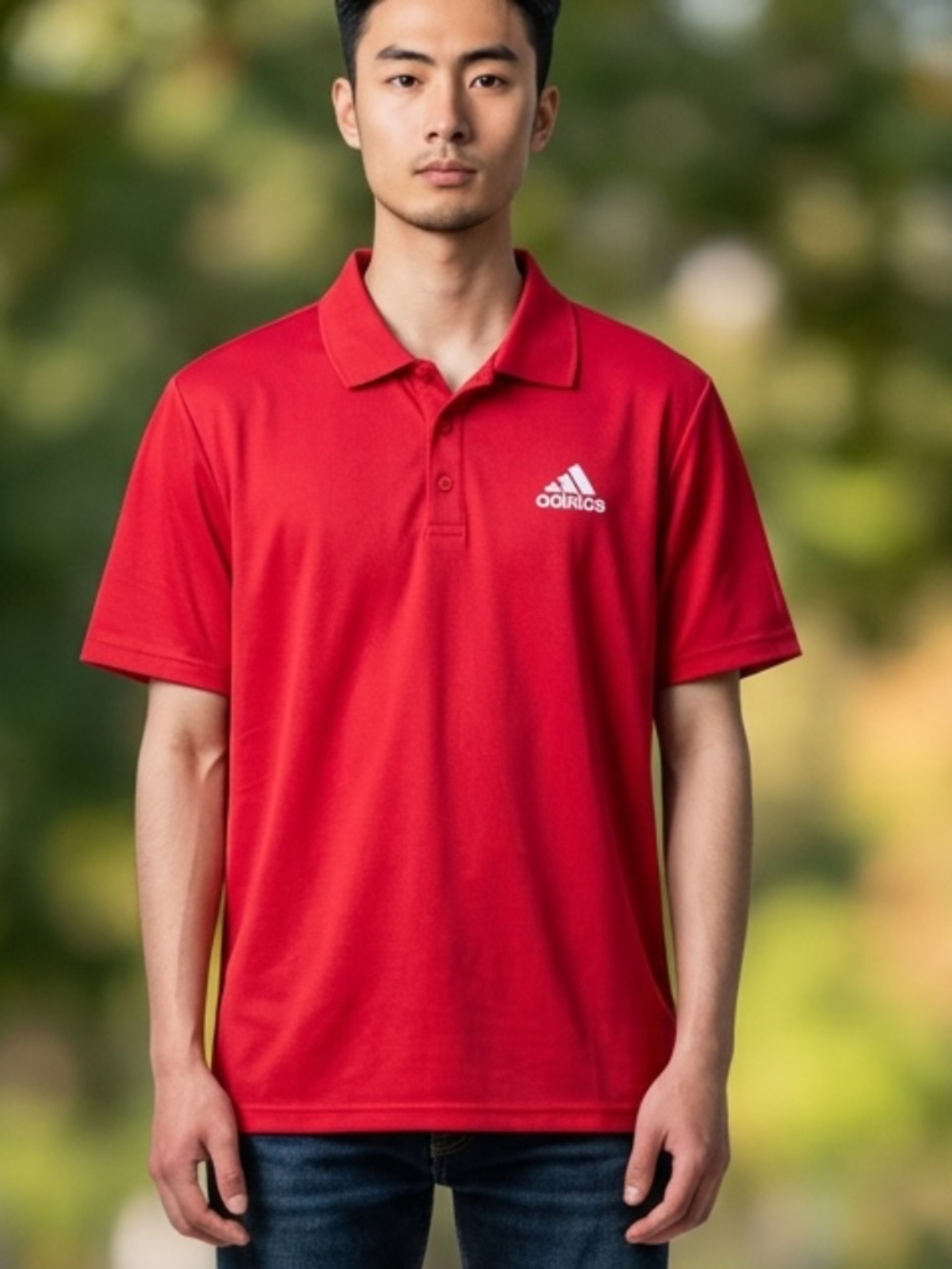 Adidas Climalite Men's Club Tennis Polo Shirt, Scarlet Size Small